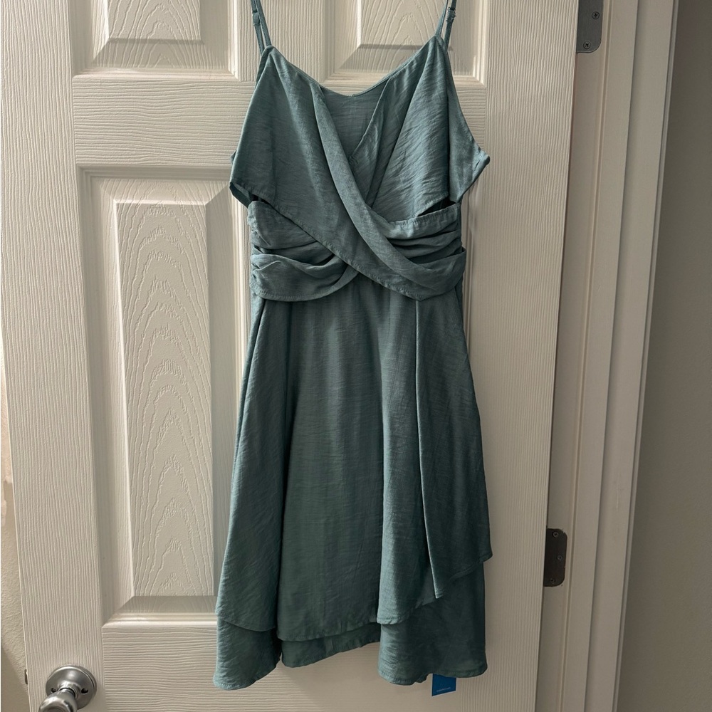 Cupshe Teal Sleeveless Dress